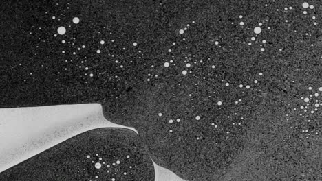 Black-liquid-forming-abstract-forms-on-a-whit-surface