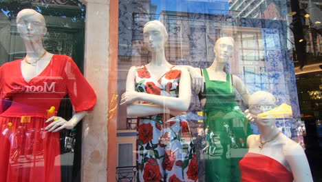 vitrine,-store-window,-store-front,-shop-window-display,-showcase,-retail-design,-commercial-boutique-presentation,-marketing,-fashion-colorful-dress-in-commercial-vitrine