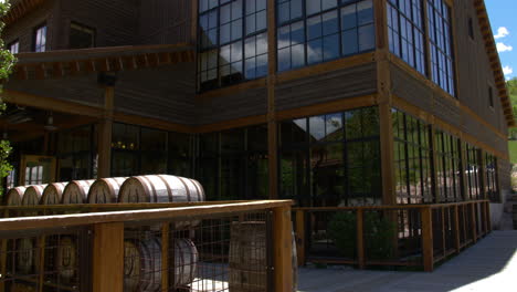 Exterior-of-the-High-West-Distillery-outside-of-Wanship,-Utah