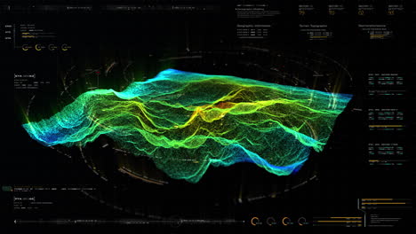 Advance-motion-graphic-holographic-terrain-environment,-geomorphology,-topography-and-digital-data-telemetry-information-display-for-screen-background