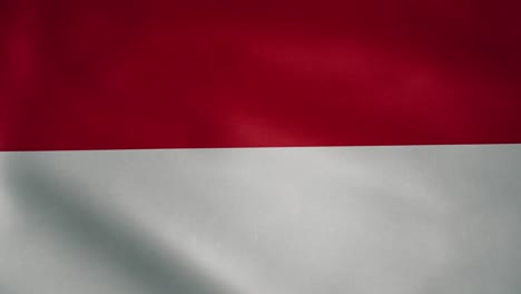 Bandera-De-Indonesia,-Movimiento-Lento-Ondeando