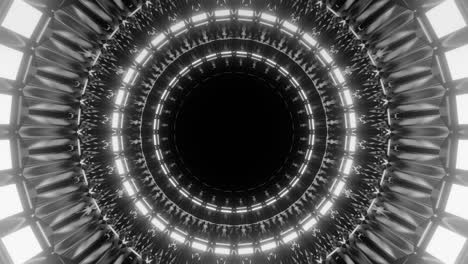 Rotating,-pulsating-circles-opening-in-an-infinite-loop,-black-and-white-3d-cgi-rendered-animation