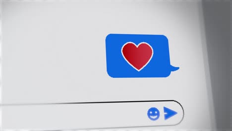 Chat-heart-emoji---message-of-heart-pops-on-screen-of-phone-or-computer