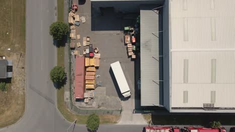 Supply-chain-grocery-retail-logistics-aerial-zooming-in-Dublin