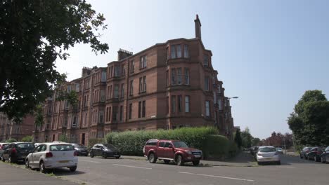 A-wide-angle-shot-of-a-tenement-building-in-Glasgow