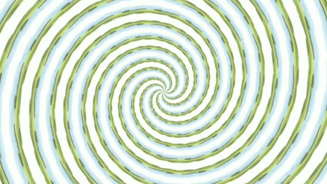 Computerized-animation-of-green-color-coil,-rotating-around-a-central-core