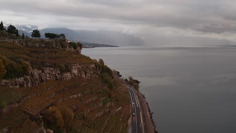 Flying-over-vineyards-in-Swiss-mountains-and-revealing-the-small-town-Lavaux-Vinorama