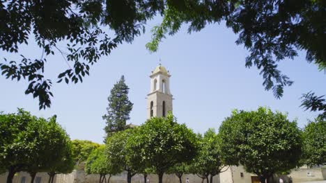 Glockenturm-Der-Kirche-Sant-Martí-In-Barcelona