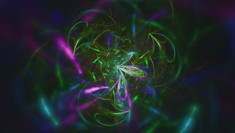 Halluzinogene-Reise-Mit-Trippigen-Neonfarben,-Sehr-Seltsamem-Und-Verrücktem-Fraktalem-Hintergrund