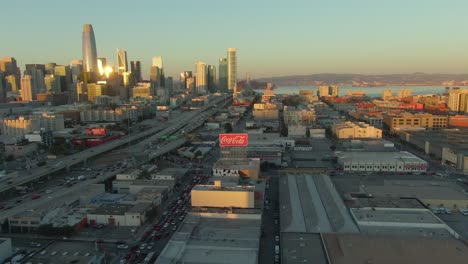 Drone-flight-to-San-Francisco-historic-Coca-Cola-sign