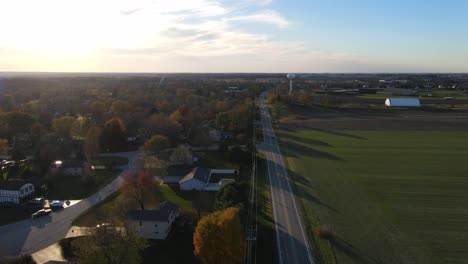 aerial-footage-town-in-illinois-mchenry