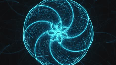 Abstrakter-Blauer-Antimaterie-Weltraumwirbel,-Surreale-Illusion-Fraktale-Endlosschleifentapete