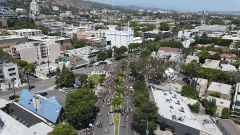 Menschenmenge-Marschiert-In-Hollywood-Für-Blm