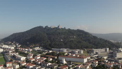 Aerial-shot-of-beautiful-Viana-do-Castelo-city-in-the-north-of-Portugal
