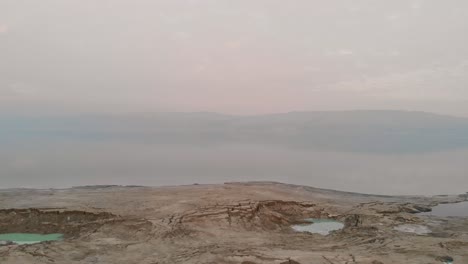 Rotation-drone-flying-at-the-Dead-sea-Israel-4K