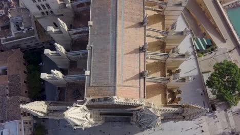Luftaufnahme-Der-Kathedrale-Santa-Maria-Von-Palma-Auf-Mallorca,-Spanien