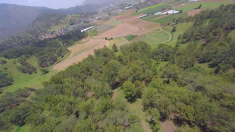 FPV-Of-Agricultural-Landscape-In-Constanza,-Dominican-Republic---drone