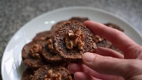 Freshly-Homemade-Baked-Cookies-Top-With-Walnuts