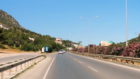 POV-Driving-Along-Highway-Road-In-Nicosia