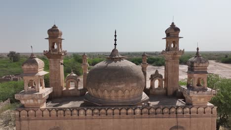 Drone-shot-aerial-footage-of-Derawar-Fort-in-a-cinematic-setting
