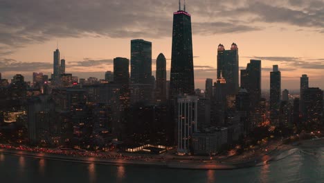 Aerial-footage-of-Chicago-and-lakeshore-drive