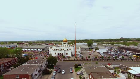 Aerial-shot-of-a-Sikh-temple