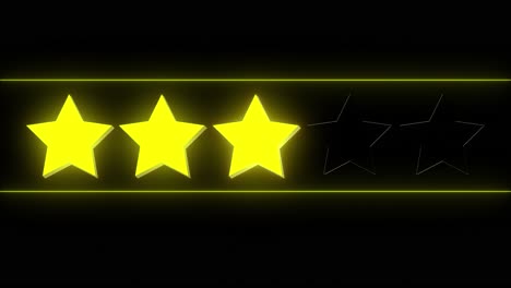 Drei-Sterne-Bewertung-–-Bewertung-–-Overlay-Auf-Schwarzer-Version