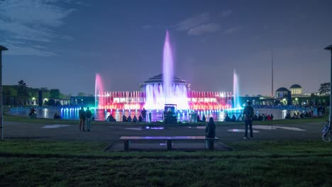 Wroclaw,-Poland:-May-17,-2019:-Multimedia-fountain-light-and-music-show