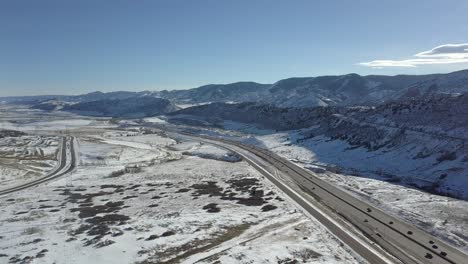 A-pan-over-a-Colorado-Highway-captures-a-picturesque-winter-scene