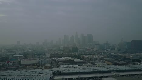 On-a-cold-foggy-day,-shot-in-downtown-Los-Angeles-showing-the-dark-and-dirty-side-of-the-city