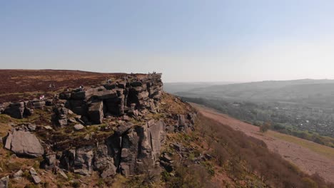 Drone-viewing-over-bamford-edge-from-the-birds-eye-view-of-drone-aerial-shot-tourist-attraction-in-the-peak-district-shot-in-4K