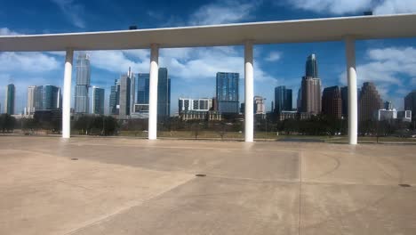 A-beautiful-shot-in-springtime-of-the-Austin-Skyline-from-the-Long-Center-on-Auditorium-Shores