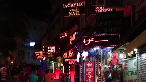 Stores-and-light-advertisements-in-the-center-of-the-Kusadasi-city-in-Turkey