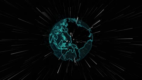 Blaue-Digitale-Erde-Rotierende-Animation-Soziale-Zukunftstechnologie-Abstrakt