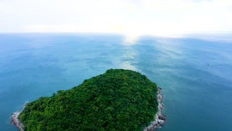 Aerial-drone-view-of-beautiful-tropical-Ko-Man-paradise-island-in-Thailand