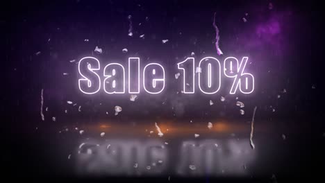"Sale-10%"-neon-lights-sign-revealed-through-a-storm-with-flickering-lights