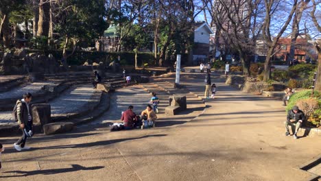 Familien-Spielen-Und-Machen-Ein-Picknick-In-Einem-Japanischen-Park-Für-Hatsumode