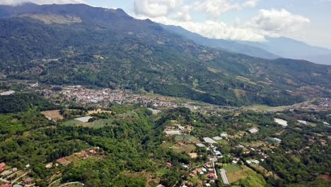 Aerial-View-of-Boquete,-Town-in-Chiriqui-province,-Republic-of-Panama