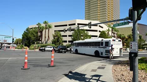 Straßensperre-Während-Donald-Trumps-Besuch-In-Las-Vegas
