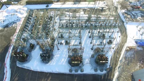 top-down-view-of-Electrical-Power-Distribution-Equipment,-Energy-Grid