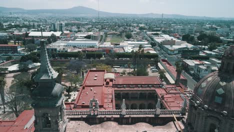 View-of-landing-at-Santa-rosa-de-Viterbo-church-in-downtown-Queretaro-Mexico