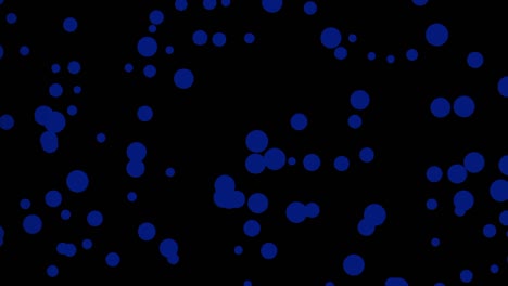 Animation-Of-Blue-Circles-Moving-And-Merging-In-Black-Background