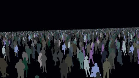 Nicht-Sozial-Distanzierte-Crowd-World-Festival-Animation