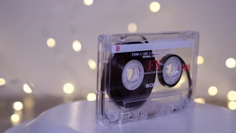 Dispositivo-De-Cinta-De-Mezcla-De-Cassette-De-Audio-Transparente-Analógico-Antiguo-De-La-Marca-Sony