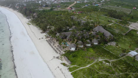 Touristic-bungalow-resort-on-white-sand-beach-on-Zanzibar-coast