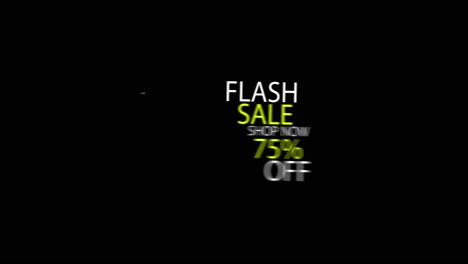 Schwarzer-Bildschirm,-Flash-Sale-Animation,-Fünfundsiebzig-Prozent