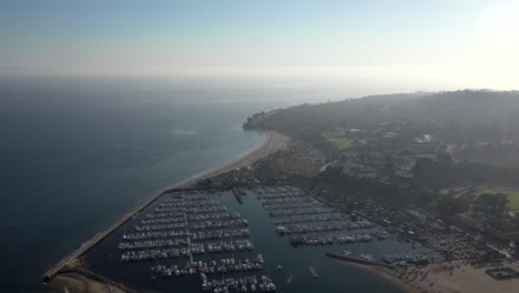 Boats-Moored-At-Marina-In-Santa-Barbara-Harbour-In-California,-USA