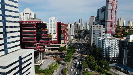 Aerial-view-of-City-Salvador,-Bahia---Brazil