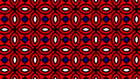 Patrón-Geométrico-Transparente-En-Negro,-Rojo,-Blanco-Y-Azul-En-Movimiento-Deslizante