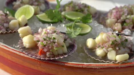 Conchas-a-la-Chalaca,-Tasty-Peruvian-seafood